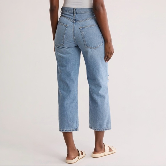 New ETICA Altin Loose Fit Crop Distressed Jean Size 26 - Picture 2 of 7